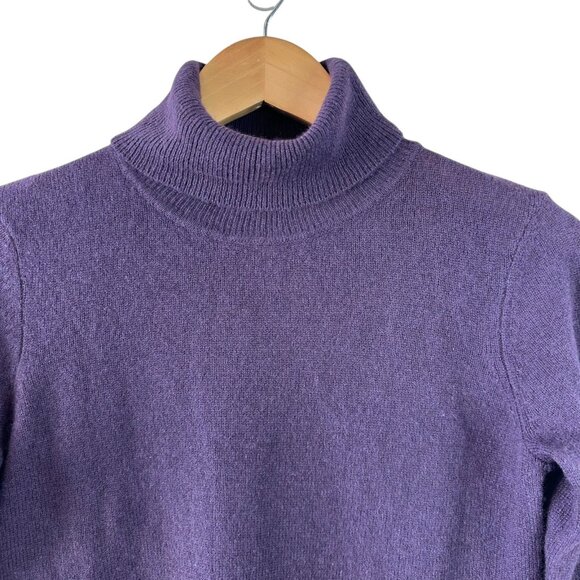 Philosophy by Republic 100% Cashmere Turtleneck Sweater Purple Size Small - Picture 3 of 5